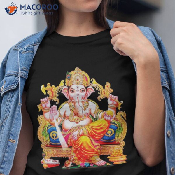 Ganesh Elephant Hindu God Ganesha Yoga Spiritual Meditation Shirt