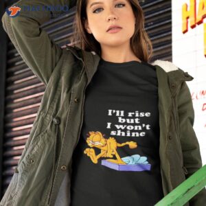 garfield rise and shine brown shirt tshirt 2