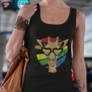 gay pride glasses giraffe shirt tank top 4