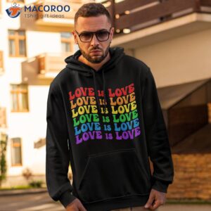 Gay Pride March Rainbow Lgbt Equality Groovy Love Is Shirt