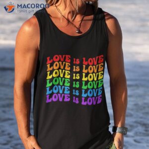 gay pride march rainbow lgbt equality groovy love is shirt tank top