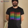 Gay Pride March Rainbow Lgbt Equality Groovy Love Is Shirt