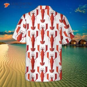 Geometric Lobster Pattern Hawaiian Shirt, Funny Shirt For Adults, Print