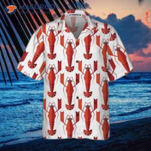 geometric lobster pattern hawaiian shirt funny shirt for adults print 2