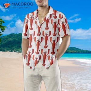 geometric lobster pattern hawaiian shirt funny shirt for adults print 3