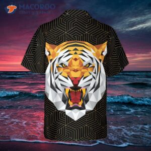 geometric tiger hawaiian shirt for 1