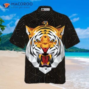 geometric tiger hawaiian shirt for 2