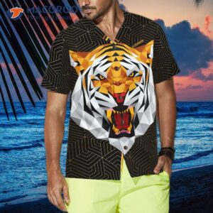 geometric tiger hawaiian shirt for 3