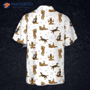 german shepherd doing yoga hawaiian shirt funny dog shirt for adults 1