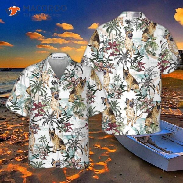German Shepherd Summer Tropical Pattern Hawaiian Shirt, Shirt For Dog Lovers
