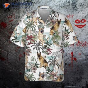 german shepherd summer tropical pattern hawaiian shirt shirt for dog lovers 2