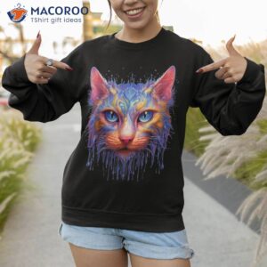 get your cute cat face as liquid alloy dripping to ice water shirt sweatshirt