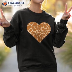 giraffe print heart cute lover love shirt sweatshirt 2