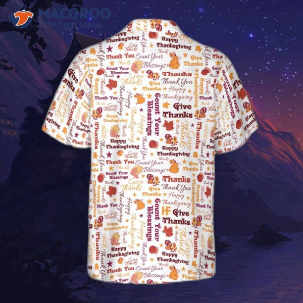 Give Thanks For Thanksgiving Day Hawaiian Shirt.