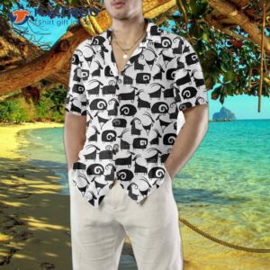 goat and ram seamless pattern hawaiian shirt black white shirt for amp 4