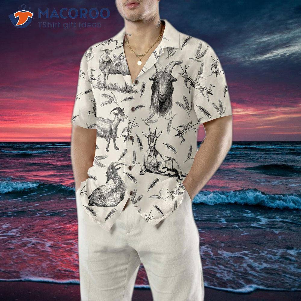 Goat Trendy Hawaiian Shirt, Farm Lover Hawaii Shirt For Men