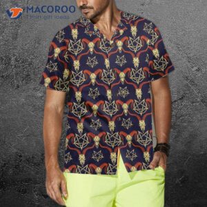 goat head satanic hawaiian shirt funny shirt for adults print 3