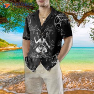 goat satan hawaiian shirt cool shirt for adults print 4