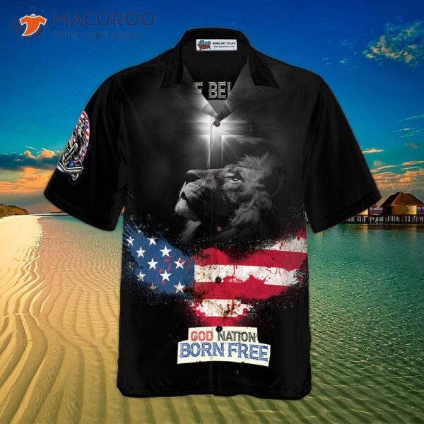 God-given Nation, Born Free Hawaiian Shirt