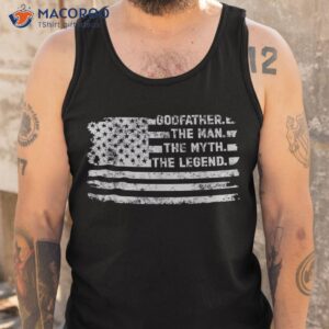 godfather the man myth legend fathers day american flag shirt tank top