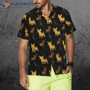 gold chihuahua hawaiian shirt for 3