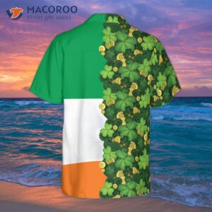 Gold Coins, Shamrock, Saint Patrick’s Day, Irish Ireland Flag, And Hawaiian Shirt.