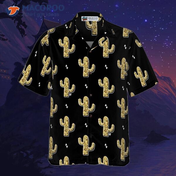 Golden Cactus Hawaiian Shirt