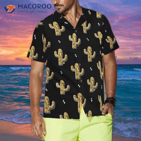 Golden Cactus Hawaiian Shirt