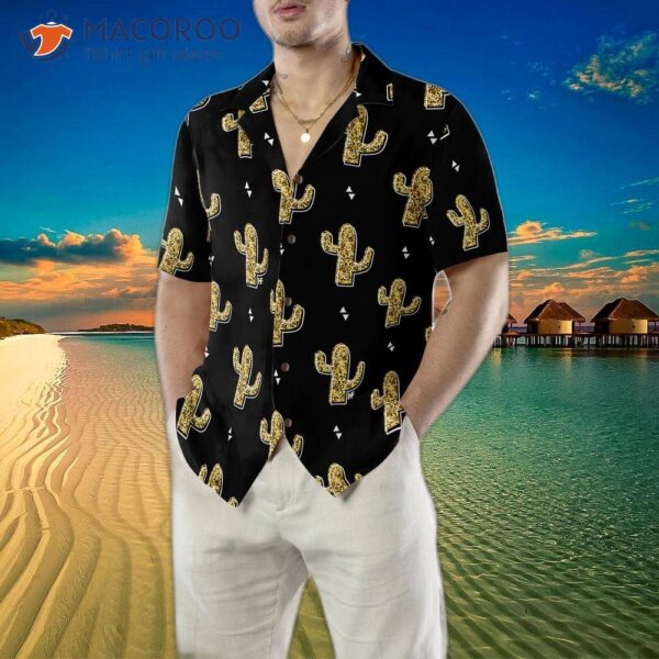 Golden Cactus Hawaiian Shirt