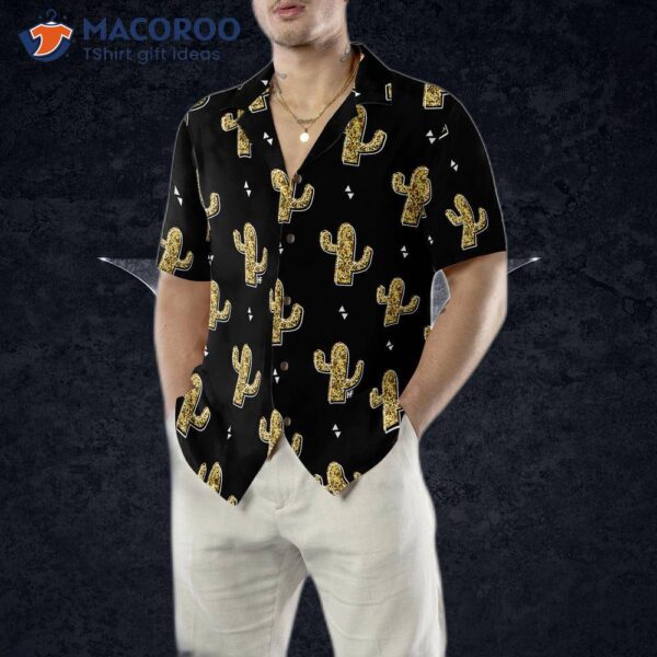 Golden Cactus Hawaiian Shirt