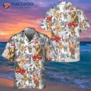 Golden Retriever On Christmas Hawaiian Shirt, Gift For Lover