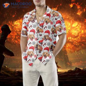 golden retriever santa hawaiian shirt funny christmas dog shirt for amp best gift 3