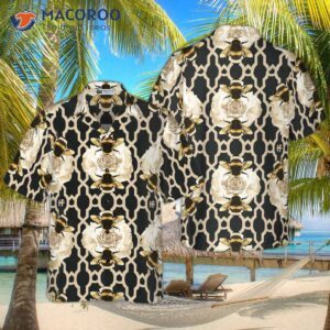 Golden Rose And Bee Hawaiian Shirt