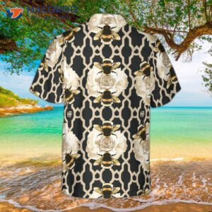 Golden Rose And Bee Hawaiian Shirt