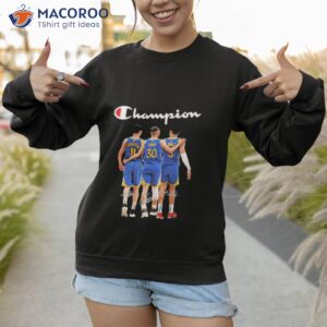 golden state warriors thompson curry and poole champions 2023 signatures shirt sweatshirt