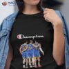 Golden State Warriors Thompson Curry And Poole Champions 2023 Signatures Shirt