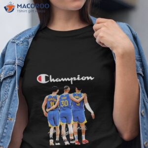 golden state warriors thompson curry and poole champions 2023 signatures shirt tshirt