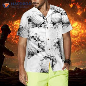 golf ball breaking through wall hawaiian shirt 3