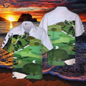 Golf Course-print Hawaiian Shirt