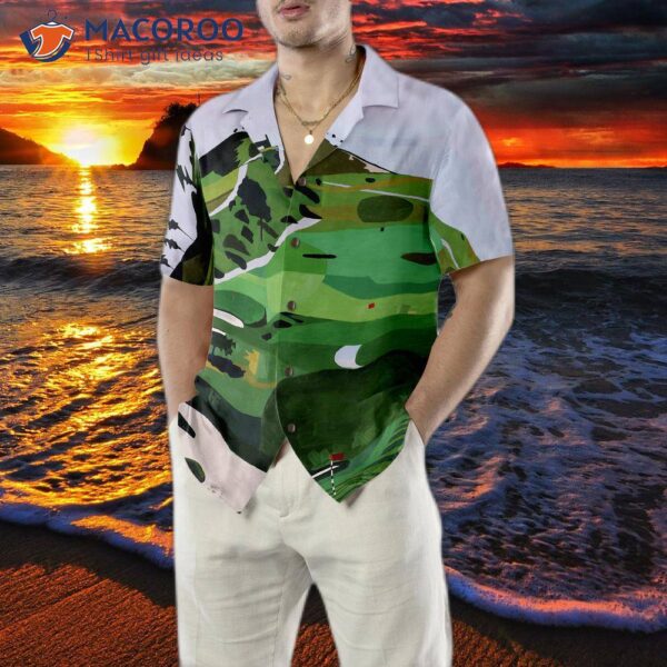 Golf Course-print Hawaiian Shirt