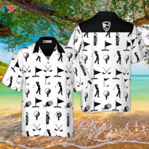 golf equipt patterned hawaiian shirt 0