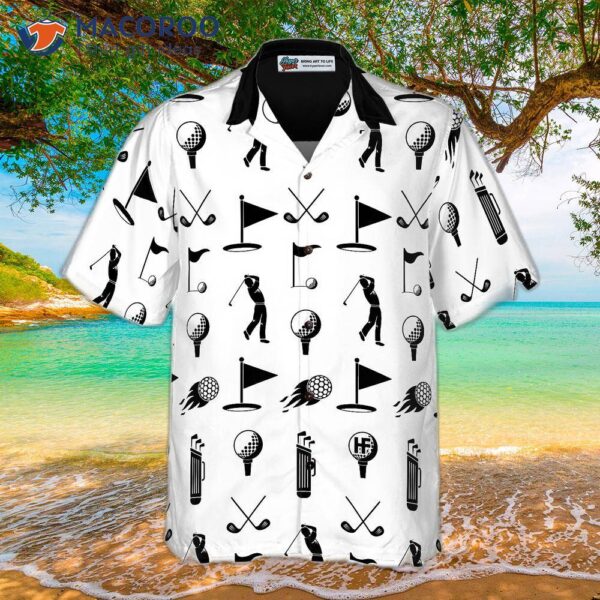 Golf Equipt-patterned Hawaiian Shirt