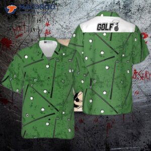 Golf-green Patterned Hawaiian Shirt