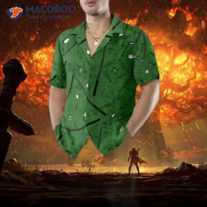 golf green patterned hawaiian shirt 4