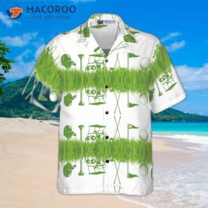 golf icon seamless pattern hawaiian shirt 1