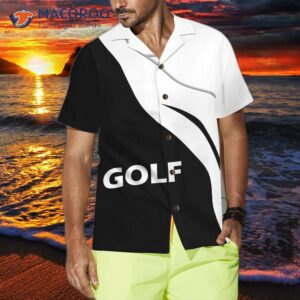 golf print black and white hawaiian shirt 7