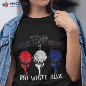 Golf Red White Blue Us Flag Patriotic 4th Of July Tshirt