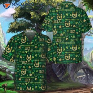 good luck on st patrick s day hawaiian shirt cool gift 0