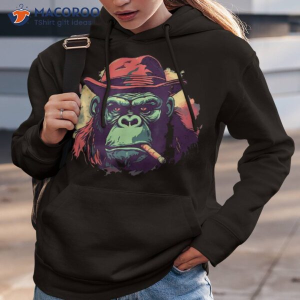 Gorilla Smoking Cigar Gangster Mafia Art Monkey Ape Artwork Shirt