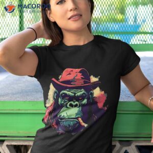 gorilla smoking cigar gangster mafia art monkey ape artwork shirt tshirt 1